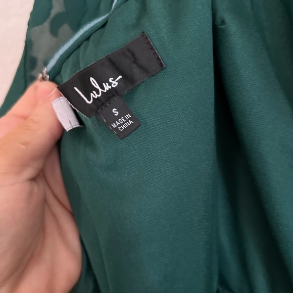 Love You So Truly Dark Green Burnout Floral Strapless Midi Dress - Picture 8 of 10